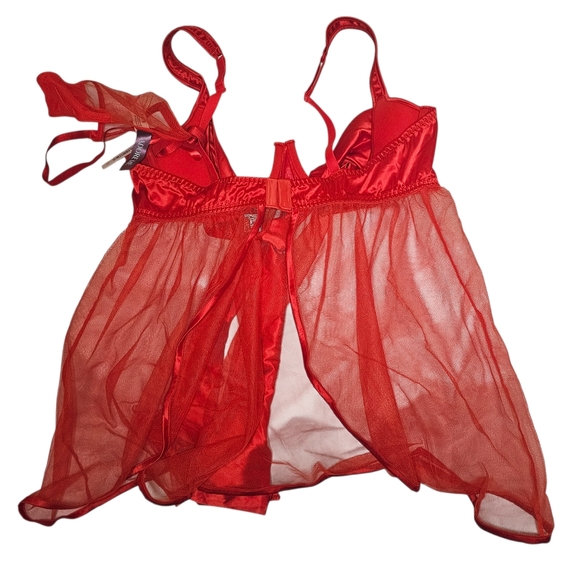 Adore Me Babydoll Lingerie Set - Women's Size XL Valentine's Day Outfit - Picture 4 of 14